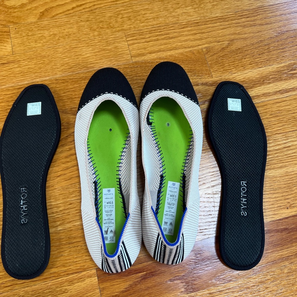 Rothy’s The Tuxedo Square Toe Color-Block Flat - image 3